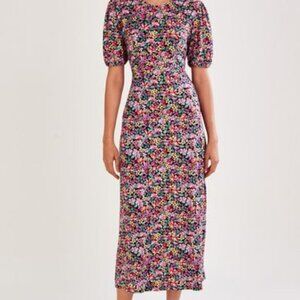 Monsoon Black Vintage Floral Jersey Dress